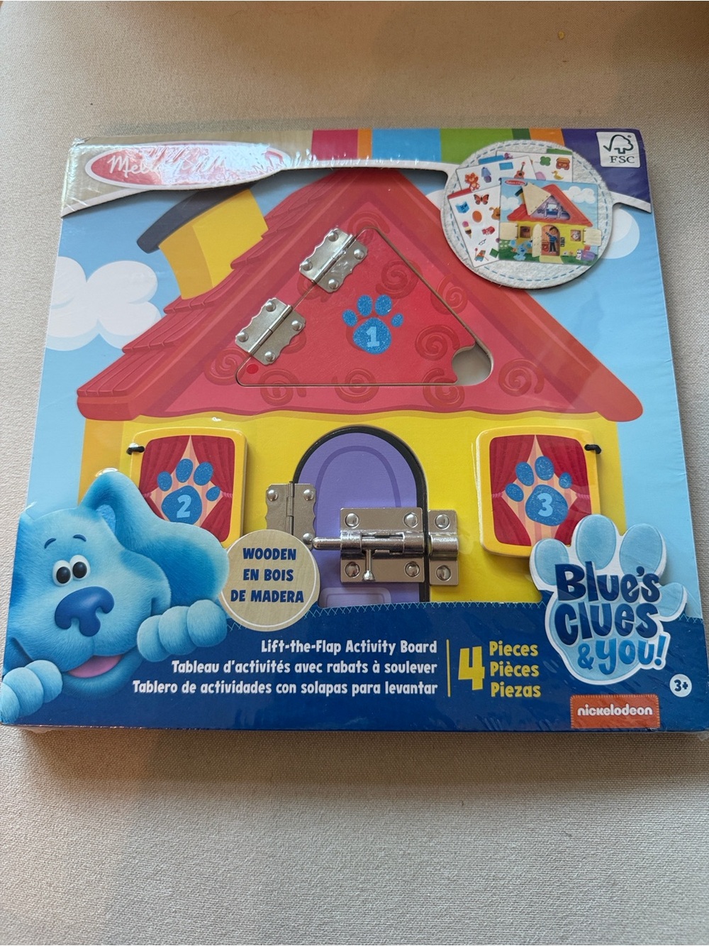 Melissa & Doug Blue’s Clues & You! Take-Along House – 4-Piece Play Set – NEW